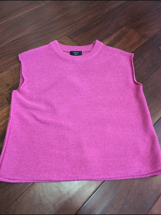 Vici Tops - Vici Bright Pink Sleeveless Knit Tank